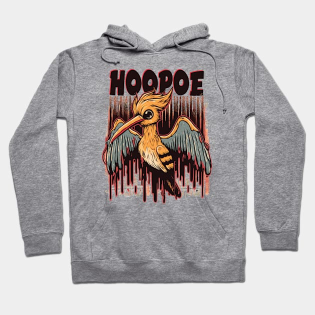 Hoopoe Spooky Design Hoodie by Trendsdk